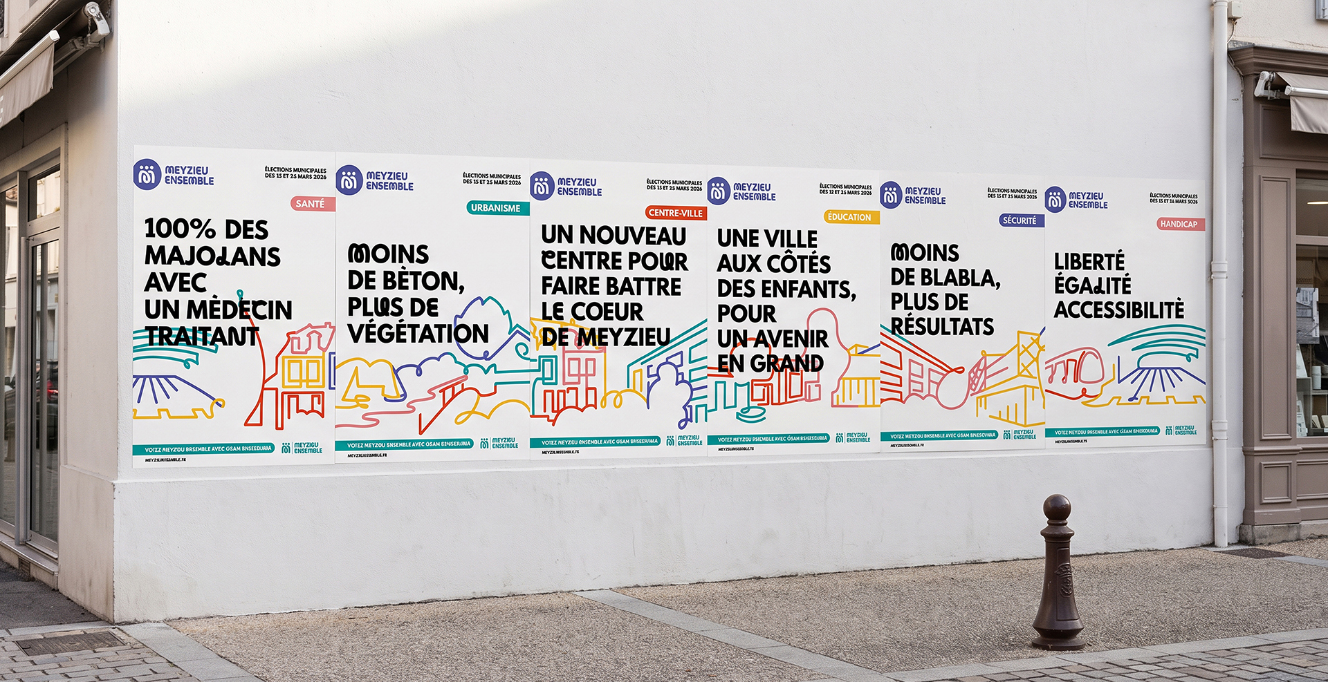 MEYZIEU ENSEMBLE — Branding, Identité visuelle — Élections municipales - Grand Lyon